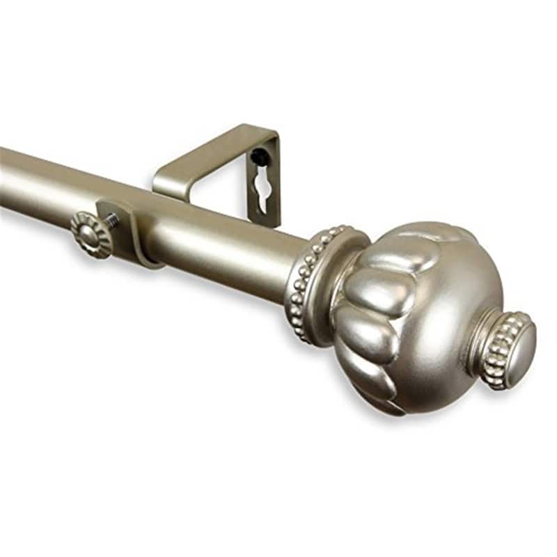 Decorative Window Curtain Rod - Tension Rod, Adjustable, Light Gold Finish - Home Decor Accent - 48