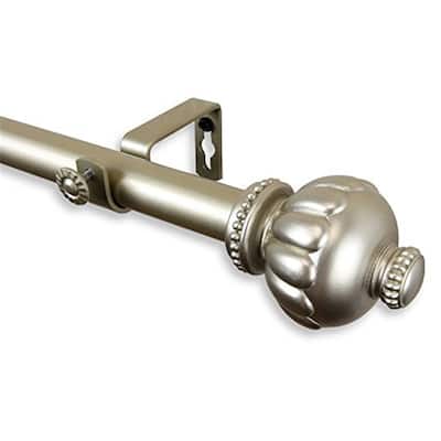 Decorative Window Curtain Rod - Tension Rod, Adjustable, Light Gold Finish - Home Decor Accent - 48