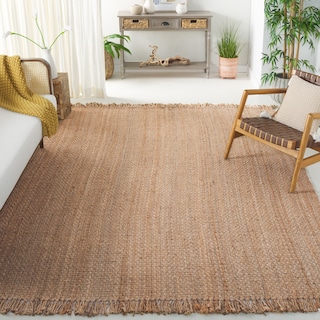SAFAVIEH Handmade Natural Fiber Cove Fringe Jute Rug - Natural - 8' x 10'