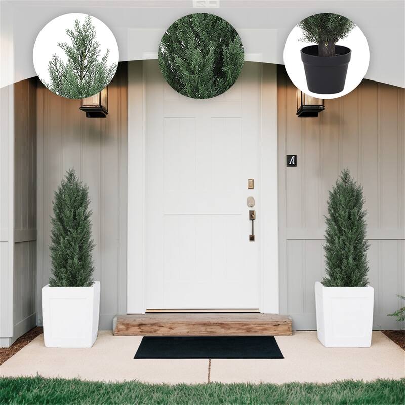 2-Pack 4FT Artificial Pine Cypress Trees