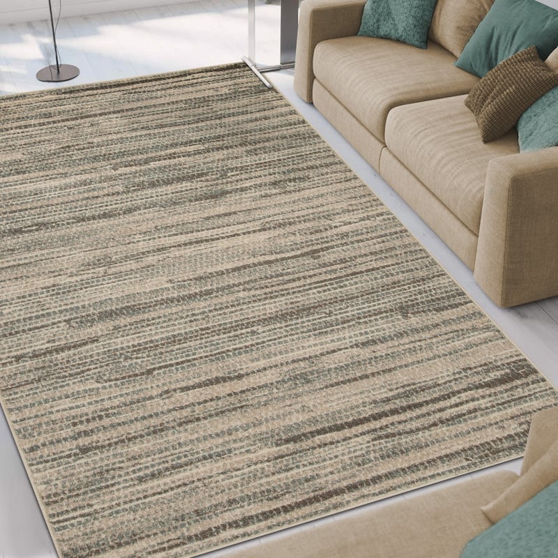 Superior Eclectic Abstract Lines Indoor Area Rug