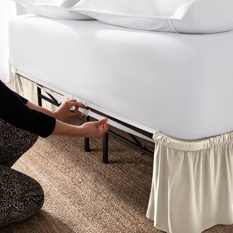 Bare Home Adjustable Wrap Around Bed Skirt
