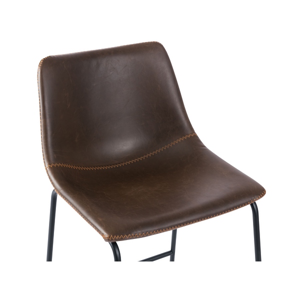 Milan faux leather counter stools deals