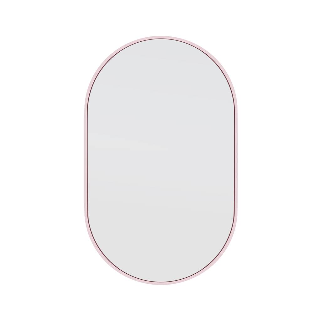 Glass Warehouse 36 in. H x 22 in. W Pill Shape Stainless Steel Framed Mirror