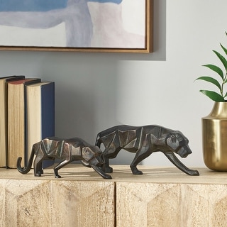 Pierpont Indoor Aluminum Handcrafted Leopard Figurine by Christopher Knight Home