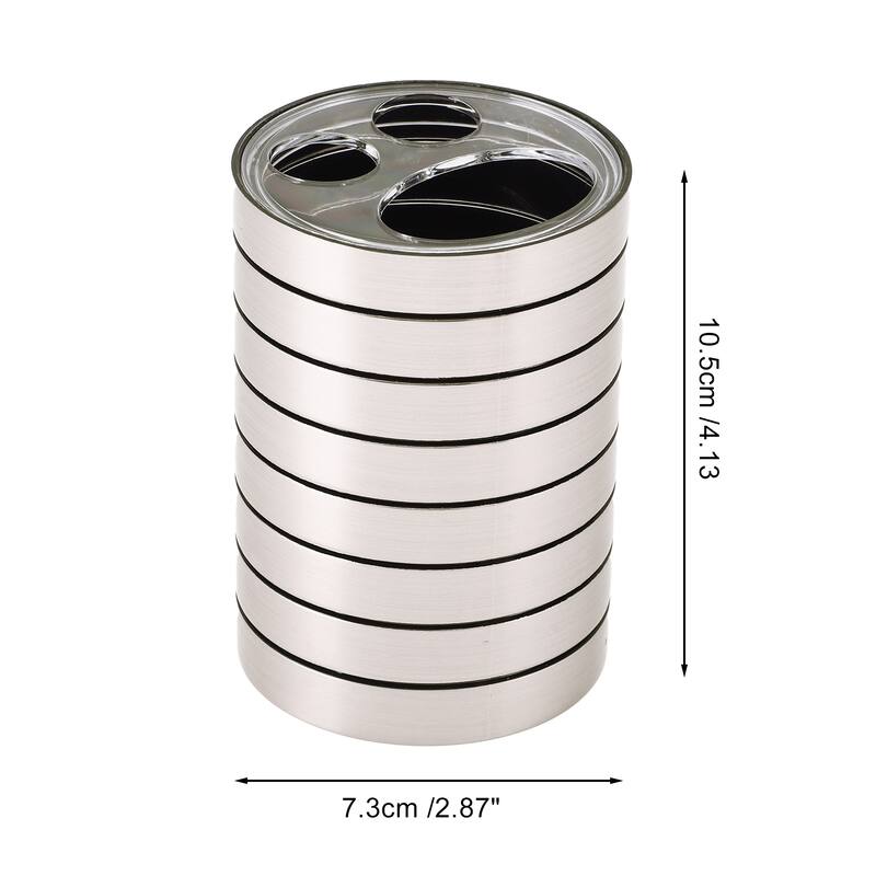 1 Pcs Women Portable Toothbrush Holder for Bathroom - Titanium Tone
