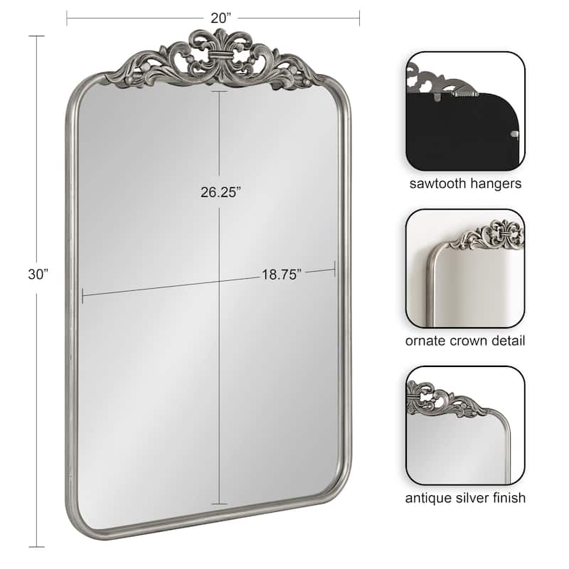 Kate and Laurel Laubry Ornate Framed Wall Mirror