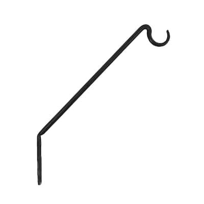 Achla Designs 15.5" H Black Wrought Iron 45 Degrees Wall Mount Bracket