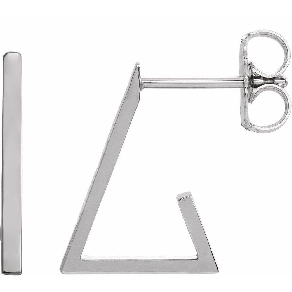 925 Sterling Silver Triangle Hoop Earring for Women