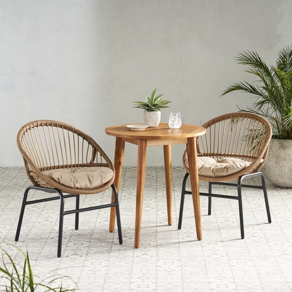 Wood bistro sets sales