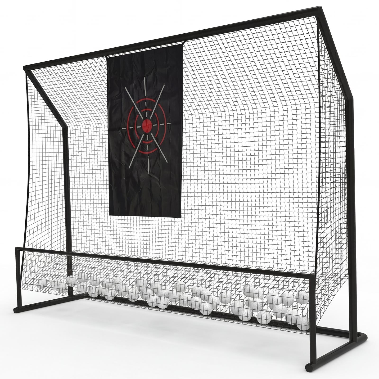 Golf Practice Net 10x7.5 FT Heavy Duty Hitting Net with Noise Reducing Targets, Portable Indoor Outdoor Net