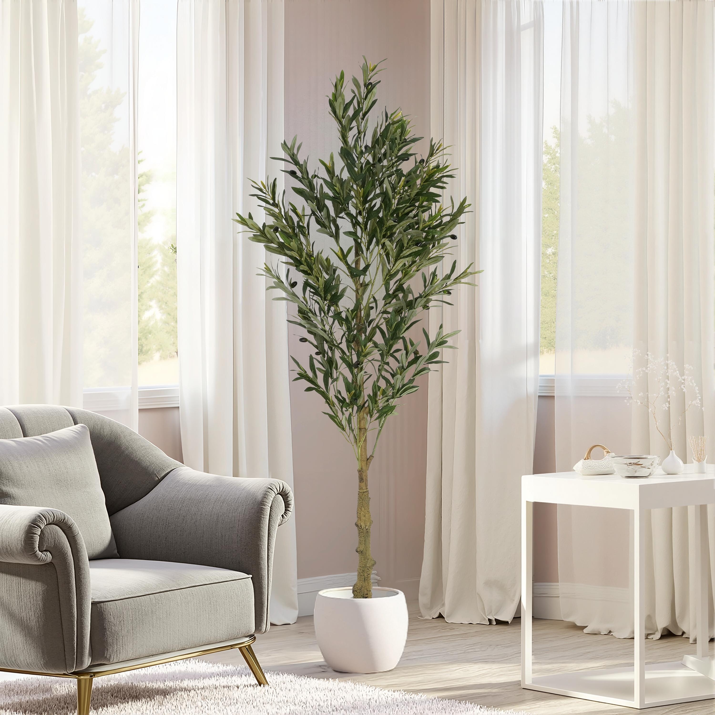6' Artificial Olive Tree with Decorative Pot