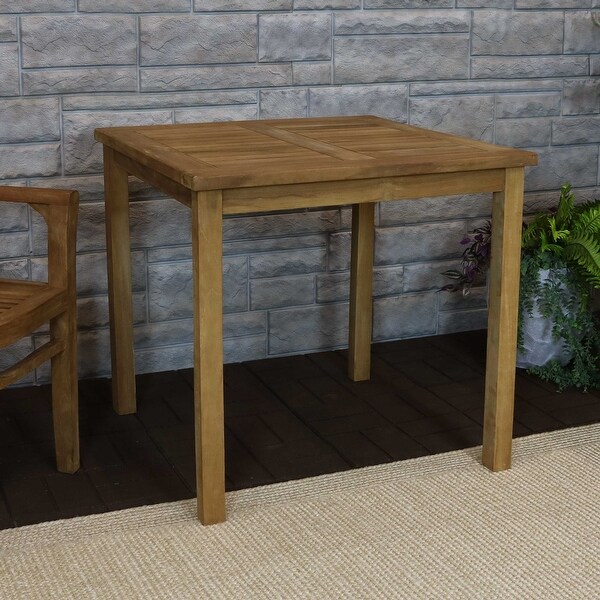 Wood square dining top table for 8