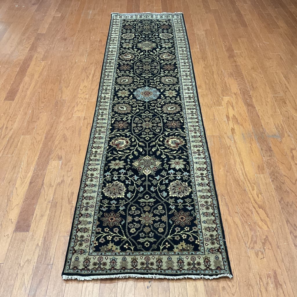 HERAT ORIENTAL Hand-knotted 2'6 x 9'9 Indo Tabriz Wool Runner - 2'6" x 9'9"