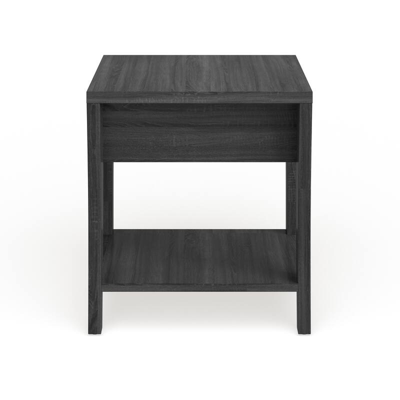 Werc Contemporary Grey 22" Wood 1-Shelf Side Table by Furniture of America