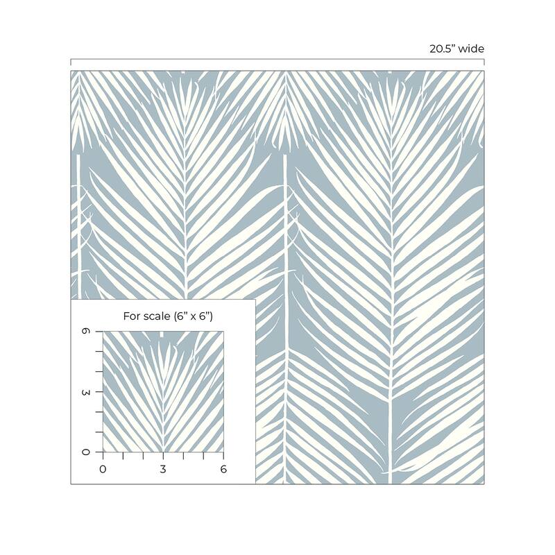 Seabrook Designs Palm Silhouette Prepasted Wallpaper