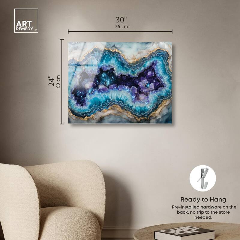 Stellar Shard Core Acrylic by Art Remedy, Ready to Hang