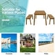 preview thumbnail 4 of 5, 3-Piece Outdoor Solid Wood Table & Bench Set, Patio Furniture Set