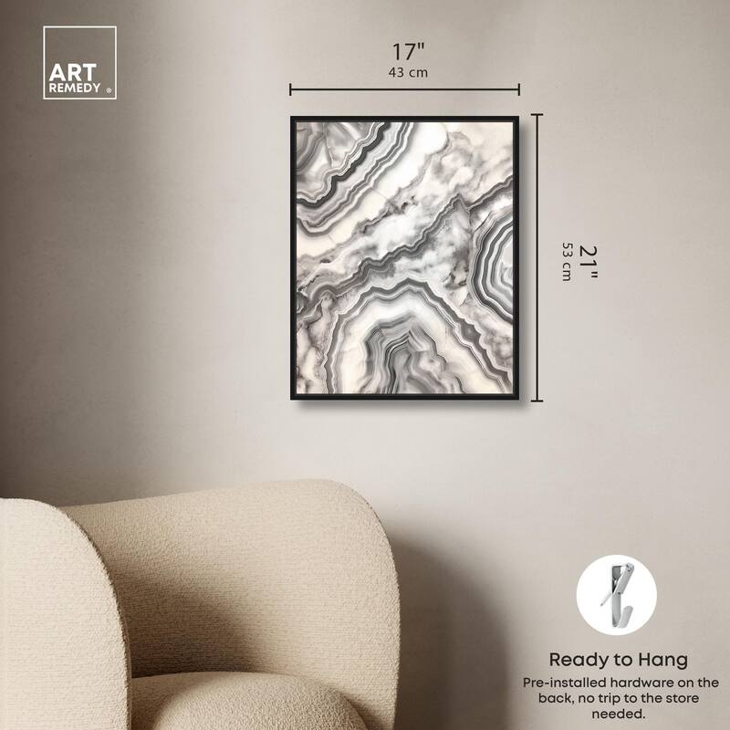 Silvered Sediment Canvas by Art Remedy