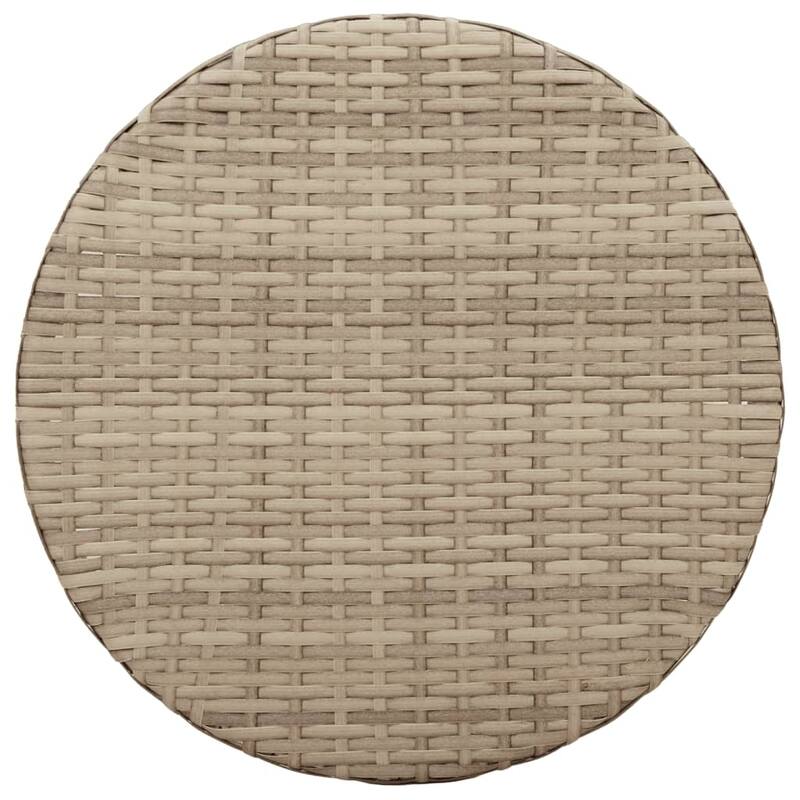 vidaXL Bistro Set Beige/Black/Brown/Grey - 23.2 x 22.0 x 36.2