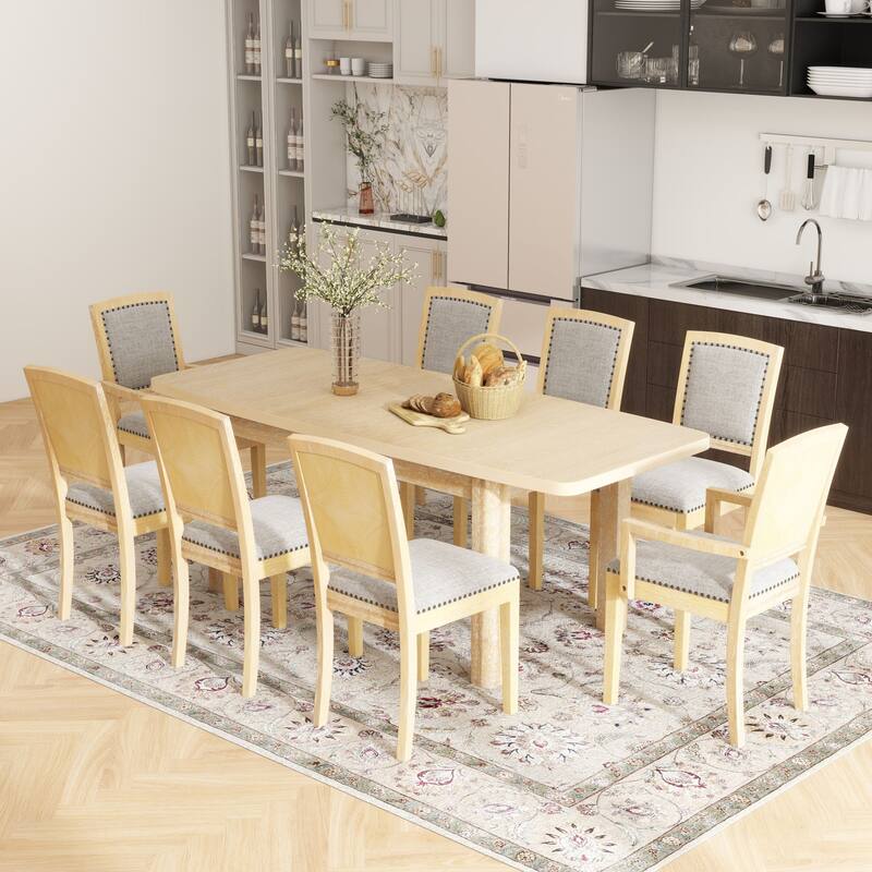 Rustic Extendable Dining Table Set