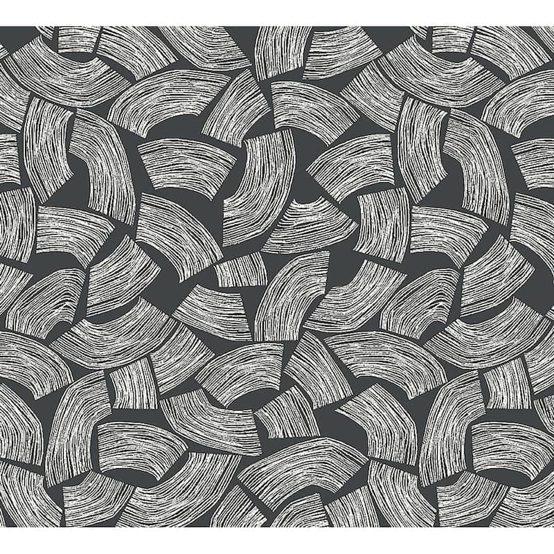 ohpopsi Elements Black Scribbled Arches Wallpaper