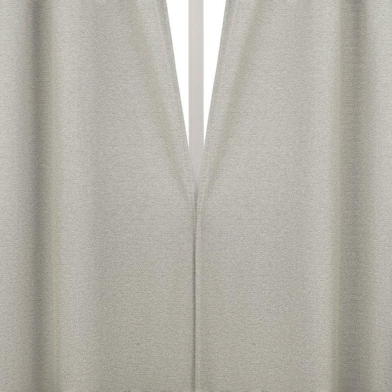 Sun Zero Prescott 2-Piece Herringbone Magnetic Closure Total Blackout Rod Pocket Curtain Panel Pair