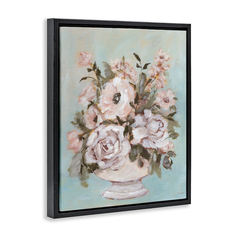 Stupell Sophisticated Flower Bouquet Framed Floater Canvas Wall Art Design By Amanda Hilburn
