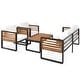 preview thumbnail 3 of 11, Patio 4-piece Conversation Set with Removable Cushion