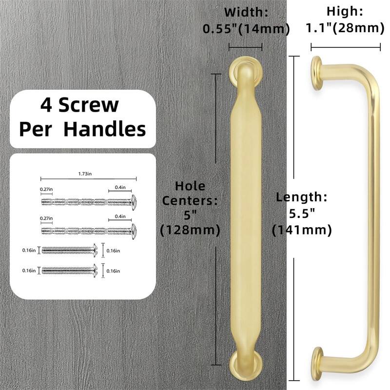 10 Pack Drawer Pulls - 5.5"L x 0.55"W