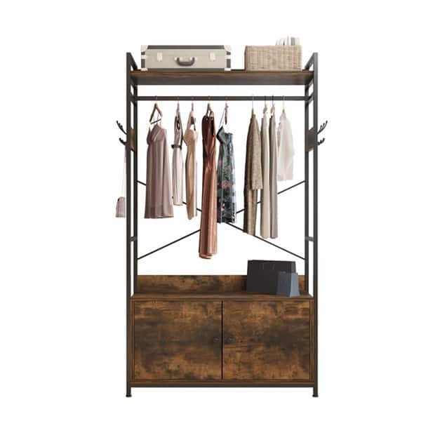 Freestanding Clothing Rack with Storage Bed Bath & Beyond