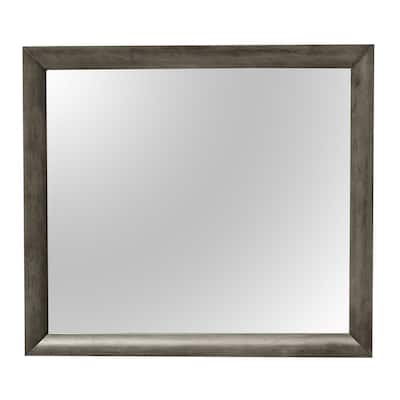 Rectangular Framed Dresser Wall Mirror - 39" - Gray