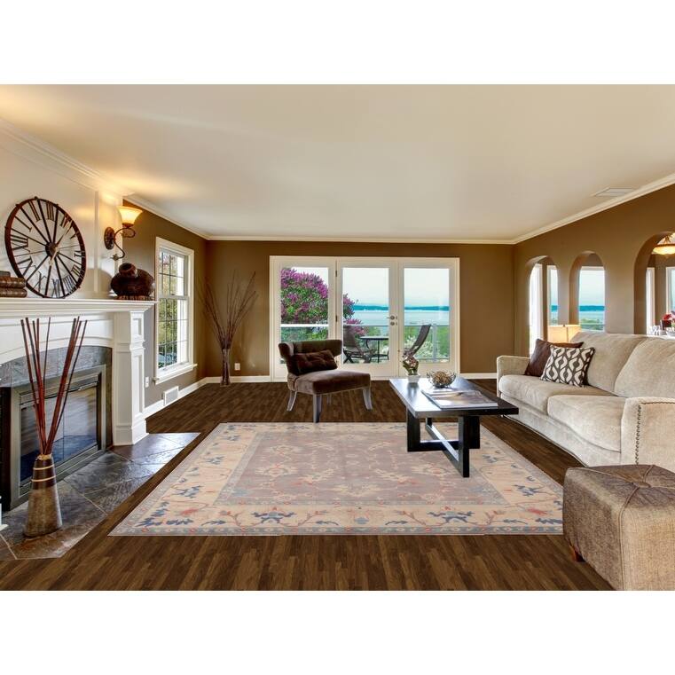 Earth Tone Oushak Oriental Area Rug Handmade Wool Carpet - 8'3" x 9'10"
