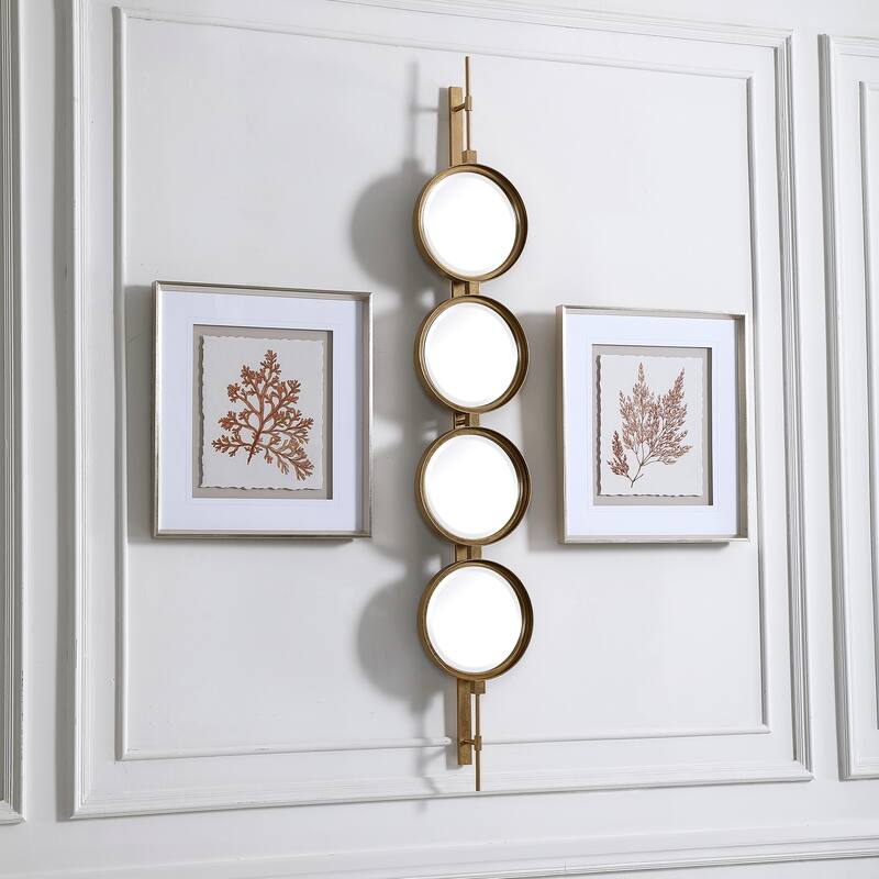 Uttermost Button Gold Mirror