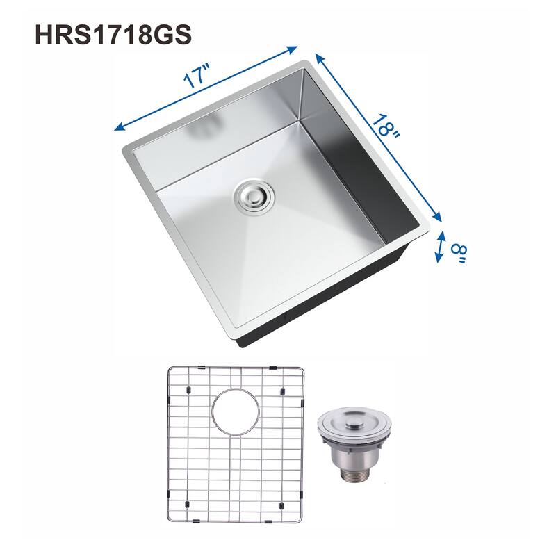 Topcraft Undermount Stainless Steel Kitchen Sink - 17*18