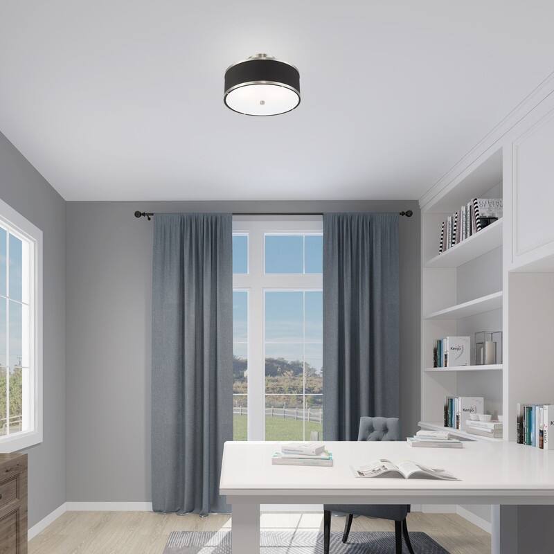 Livex Lighting 2-light Fabric Shade Ceiling Mount, 60422, 62627, 60412, 60402