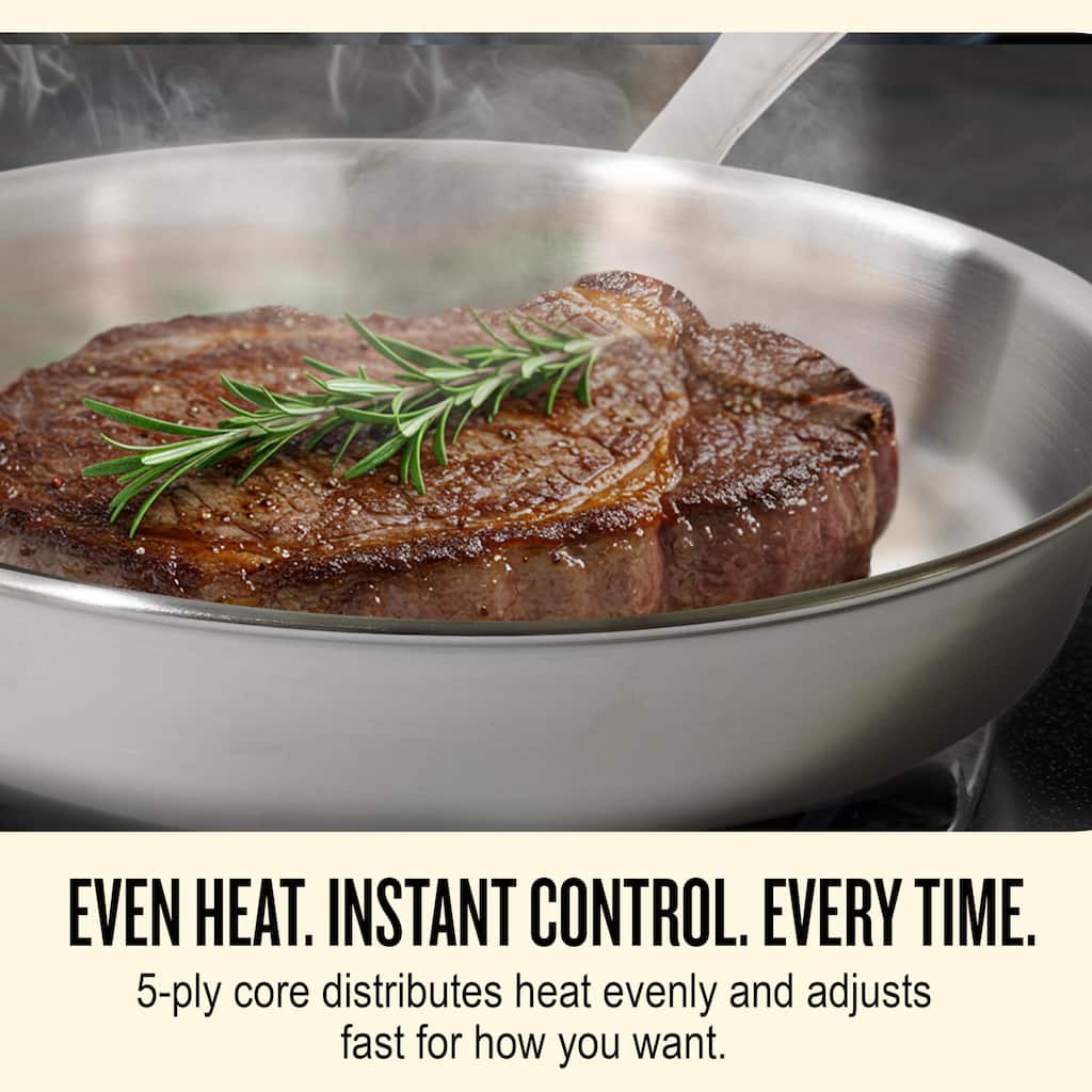 Alva Maestro 5-Ply Stainless Steel Cookware Set - Non-Toxic Pots & Pans