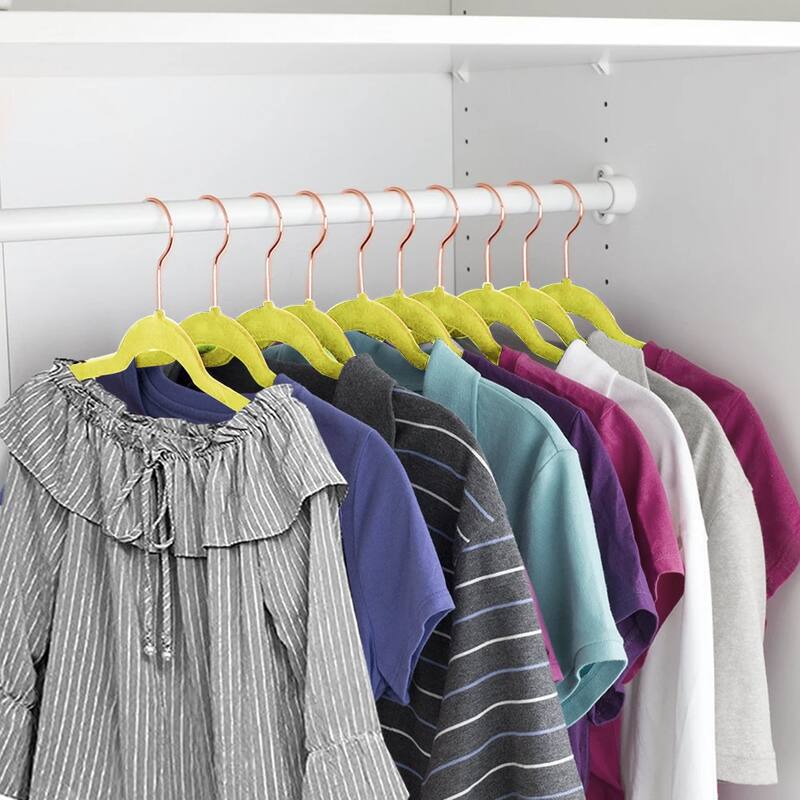 100 Pack Hanger Sets Heavy Duty Velvet Hangers Non Slip &Ultra Thin, Six Colors Option Clothes Hangers