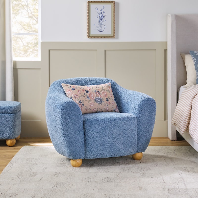 Walker Edison Contemporary Boucle Lounge Accent Chair