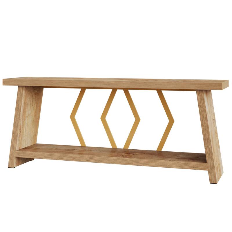 70.86-Inch Console Table, Wood Entryway Table with Storage, Couch Side Foyer Hallway Accent Table for Living Room, Entrance