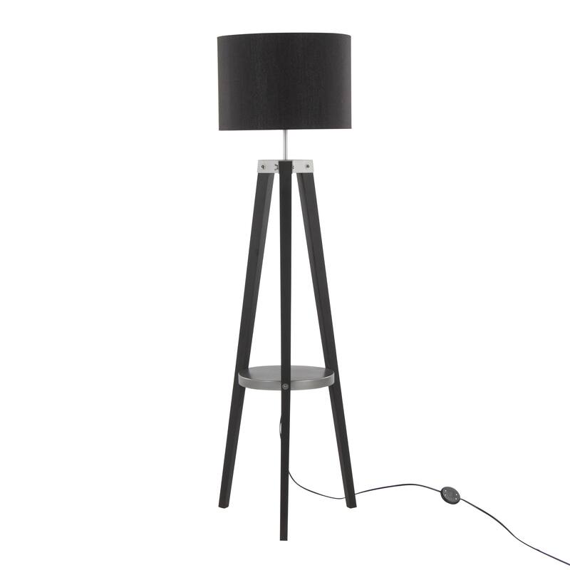 Carson Carrington Compass Tripod Floor Lamp with Shelf