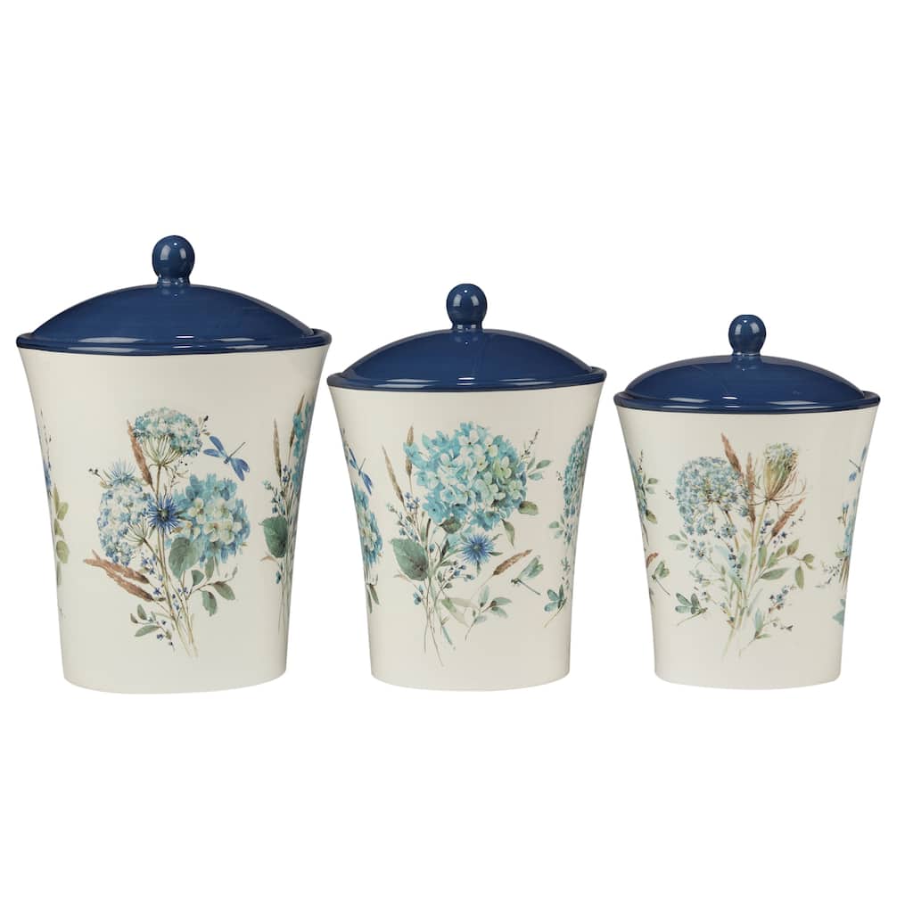 Certified International Bohemian Blue 3-piece Canister Set