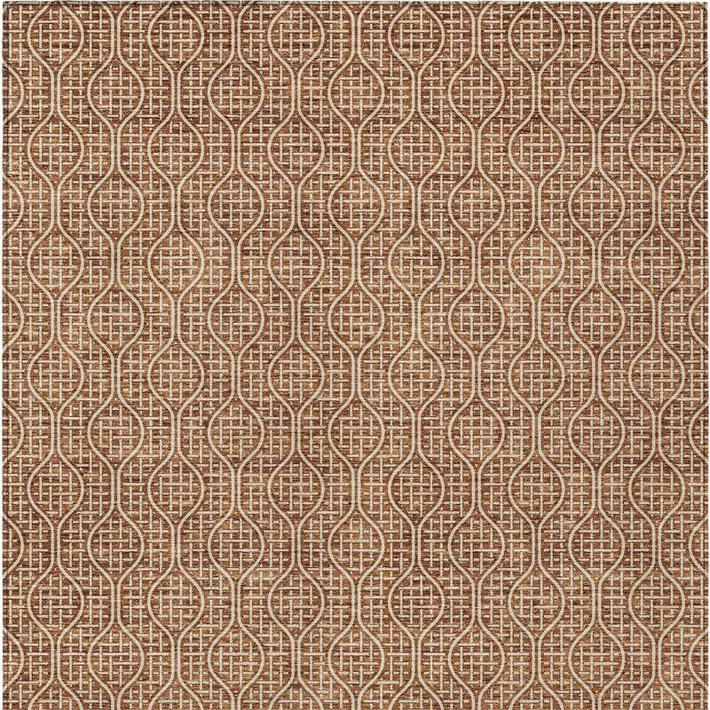HomeRoots Geometric Transitional Rectangle Outdoor Rug