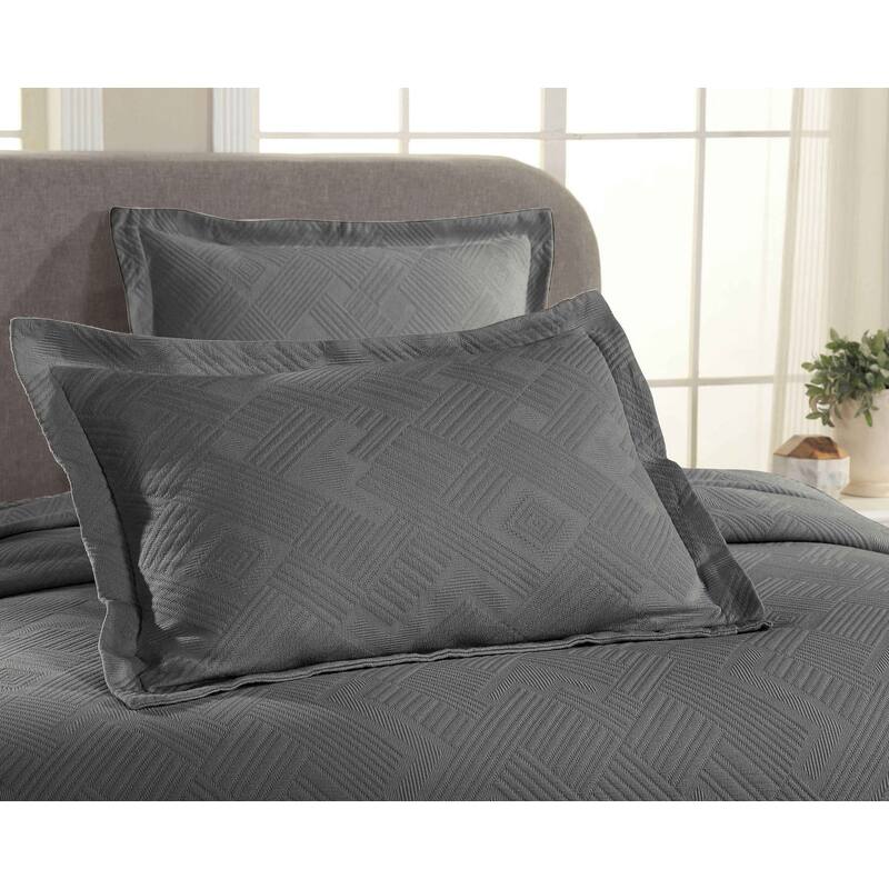 Superior Geometric Fret Cotton Decorative Bedspread Set