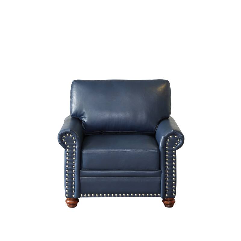 Faux Leather Single Seat Sofa: Chair with Solid Wood Support
