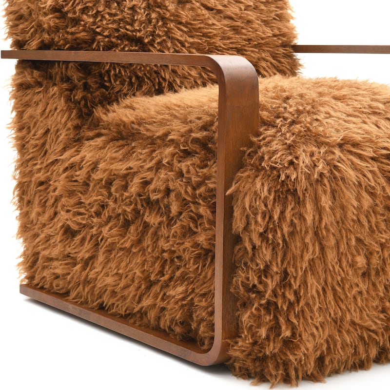 Furniture of America Neyra Modern 28-inch Faux Fur Accent Arm Chair