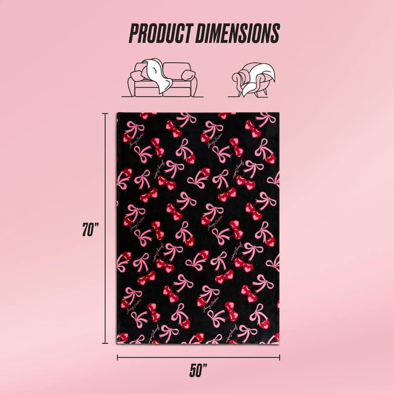Juicy Couture Printed Plush Throw Blankets