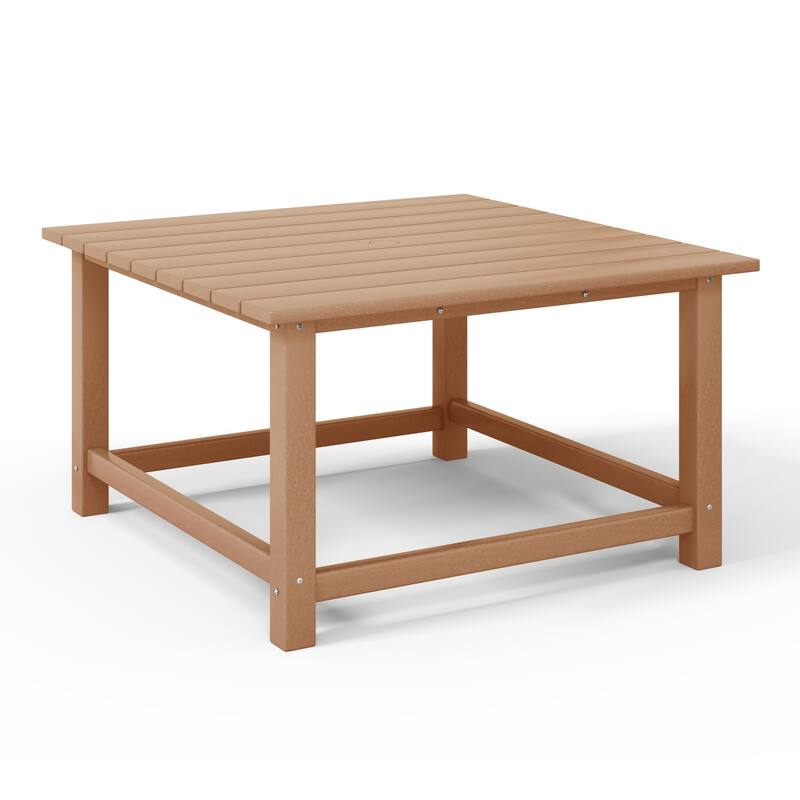 Laguna Outdoor 5-Piece Adirondack Chair With Square Coffee Table Conversation Set