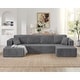 preview thumbnail 14 of 45, U shape Modular Sectional Sofa, Compressed Sectional Sofa Modern Minimalist Style Corduroy Couch