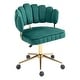 preview thumbnail 54 of 118, Velvet Home Office Desk Chair, Height Adjustable Task Chair, Armless Single Chair with Wheels, 360° Swivel Vanity Chair - N/A